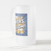 Proost op de vrijheid! matglas bierpul (Voorkant links)