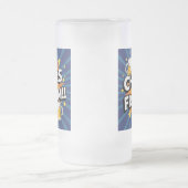 Proost op de vrijheid! matglas bierpul (Center)