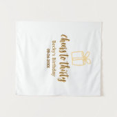 Proost op dertig geel bruine verjaardag pastel cad wandkleed (Voorkant (horizontaal))