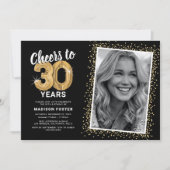 Proost op Dertig jaar 30e verjaardag foto Kaart (Voorkant)