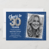 Proost op Dertig jaar 30e verjaardagsfoto Kaart (Voorkant)