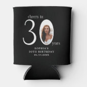Proost op dertig minimale foto 30e verjaardag blikjeskoeler (Voorkant)