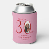 Proost op dertig minimale foto 30e verjaardag blikjeskoeler (Blikje Achterkant)