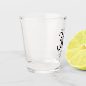 Proost op dertig minimale foto 30e verjaardag shot glas (Links)