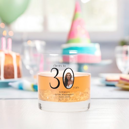 Proost op dertig minimale foto 30e verjaardag whisky glas (Insitu (Verjaardag))