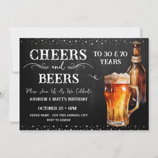 Proost op dubbele verjaardag van Beers Kaart (Voorkant)