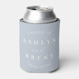 Proost op Dusty Blue Wedding Koelbox/Coozie Blikjeskoeler