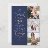 Proost op een ander jaar, Nieuwjaar fotokaart Feestdagenkaart (Voorkant)