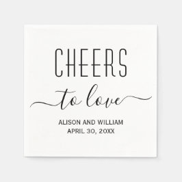 Proost op een elegante en moderne bruiloft servet