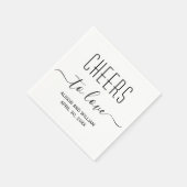 Proost op een elegante en moderne bruiloft servet (Hoek)