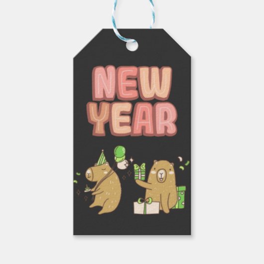 Proost op een frisse start! cadeaulabel (Voorkant)