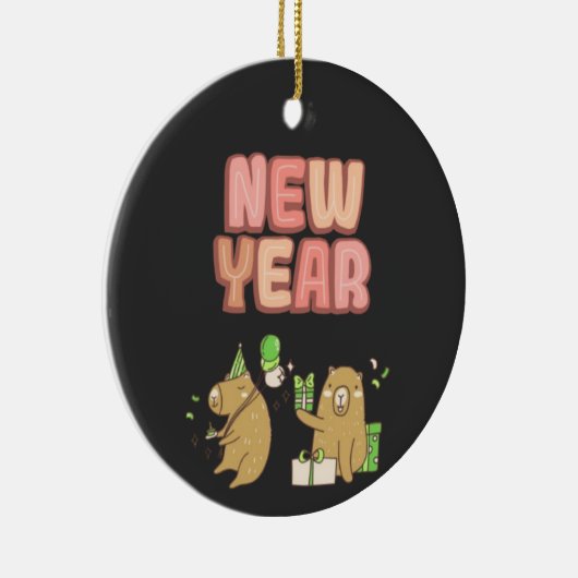 Proost op een frisse start! keramisch ornament (Rechts)