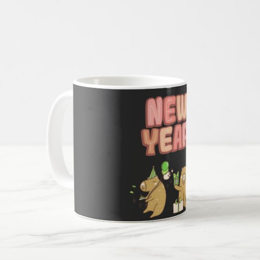 Proost op een frisse start! koffiemok (Voorkant links)