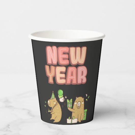 Proost op een frisse start! papieren bekers (Voorkant)