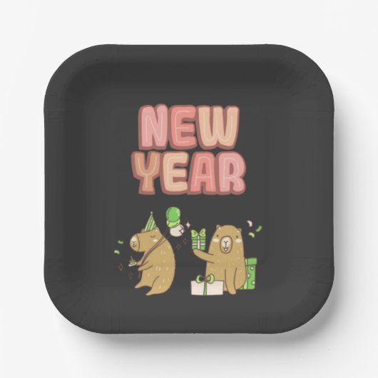 Proost op een frisse start! papieren bordje (Voorkant)