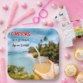 Proost op een Grateful Life on Earth Papieren Bordje (Feest)