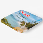 Proost op een Grateful Life on Earth Papieren Bordje (Gebogen)