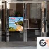 Proost op een Grateful Life on Earth Raamsticker (Kantoordeur)