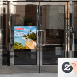 Proost op een Grateful Life on Earth Raamsticker