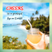 Proost op een Grateful Life on Earth Raamsticker (Vel 3)