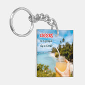 Proost op een Grateful Life on Earth Sleutelhanger (Voorkant Links)