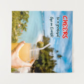 Proost op een Grateful Life on Earth Wandkleed (Voorkant (horizontaal))