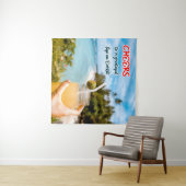 Proost op een Grateful Life on Earth Wandkleed (In Situ (horizontaal))