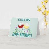 Proost op een Happy Birthday Kaart (Gele Bloem)