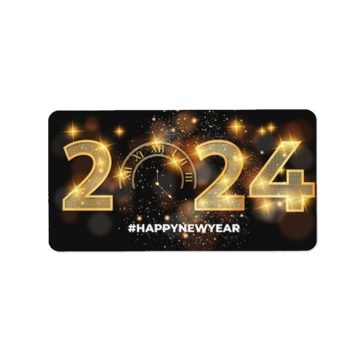 "Proost op een helder nieuwjaar!" Etiket (Voorkant)