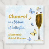 Proost Op Een Leven Lang Vlinders Bruidsdiner Bedankjes Labels (Achterkant)