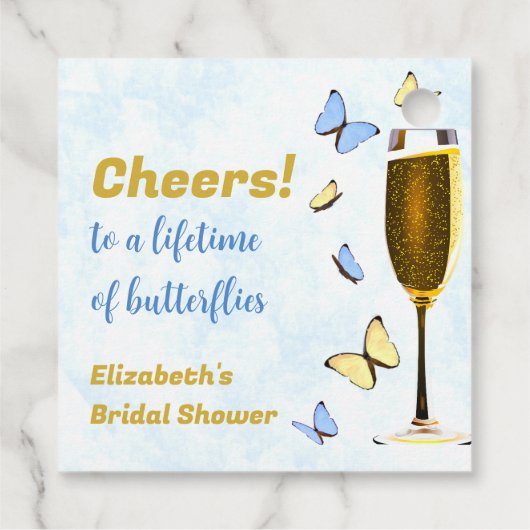 Proost Op Een Leven Lang Vlinders Bruidsdiner Bedankjes Labels (Achterkant)