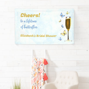 Proost Op Een Leven Lang Vlinders Bruidsdiner Spandoek