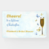 Proost Op Een Leven Lang Vlinders Bruidsdiner Spandoek (Horizontaal)