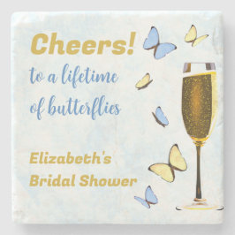 Proost Op Een Leven Lang Vlinders Bruidsfeest Stenen Onderzetter