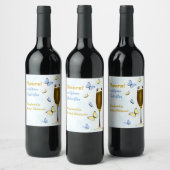 Proost Op Een Leven Lang Vlinders Bruidsfeest Wijn Etiket (Flessen)