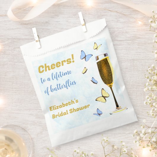 Proost Op Een Leven Lang Vlinders Bruidsontbijt Bedankzakje (Geknipt)
