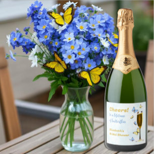 Proost Op Een Leven Vol Vlinders Bruidsborrel Sparkling Wijnetiket