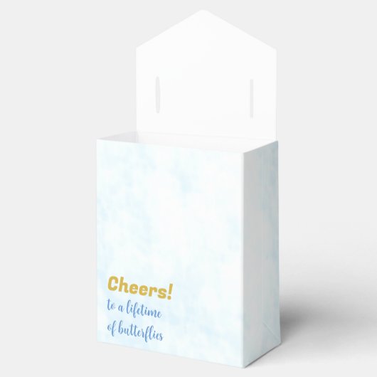 Proost op een leven vol vlinders Vrijgezellenfeest Bedankdoosjes (Geopend)