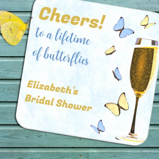 Proost op een leven vol vlinders Vrijgezellenfeest Kartonnen Onderzetters