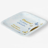 Proost op een leven vol vlinders Vrijgezellenfeest Papieren Bordje (Gebogen)