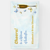 Proost op een leven vol vlinders Vrijgezellenfeest Spandoek (Verticaal)