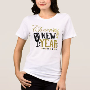 Proost op een New Year Gold Chic Tri-Blend Shirt