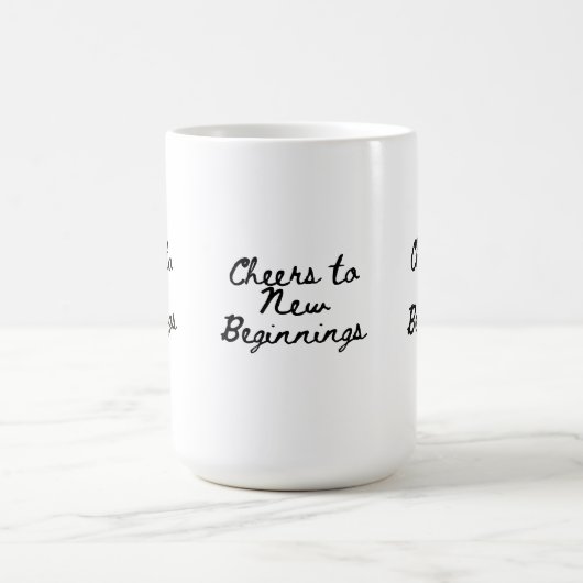 Proost op een nieuw begin magische mok (Midden)