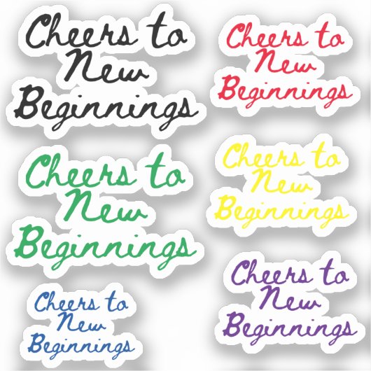 Proost op een nieuw begin sticker (Voorkant)