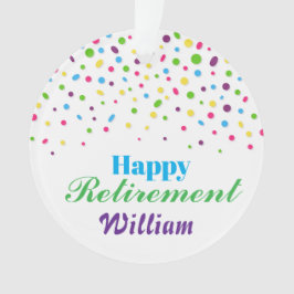 Proost op een nieuw beginKleurrijk Gelukkig pensio Ornament