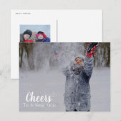 Proost op een nieuw jaar | 2 Foto vakantie Briefka Briefkaart (Voorkant / Achterkant)