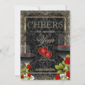 Proost op een nieuw jaar-feestje kaart (Voorkant)