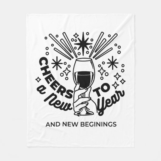Proost op een nieuwjaarsfeest Design Fleece Deken (Voorkant)