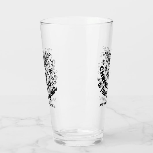 Proost op een nieuwjaarsfeest Design Glas (Links)