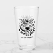 Proost op een nieuwjaarsfeest Design Glas (Voorkant)